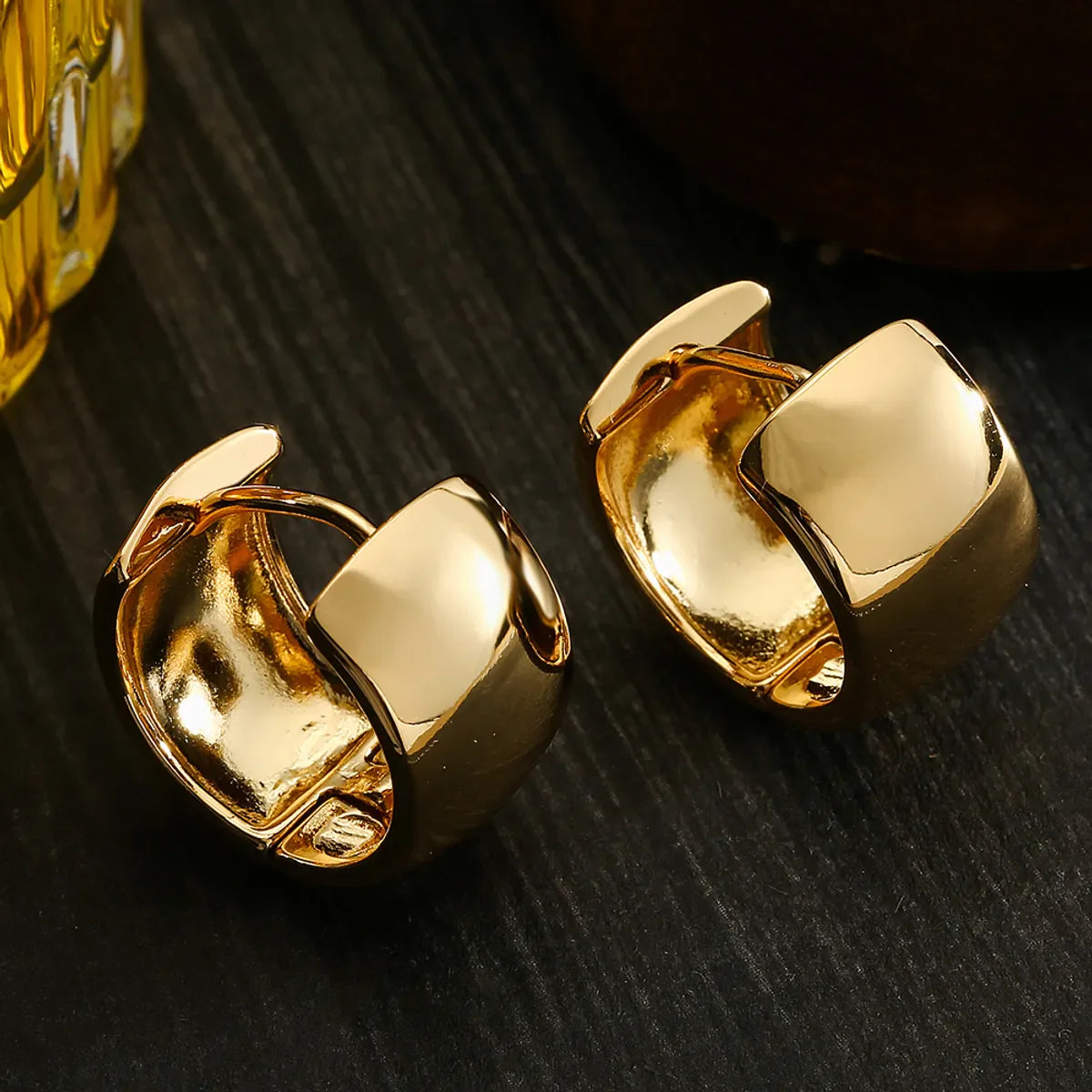 Chunky Gold Hoops Earrings - Stainless Steel