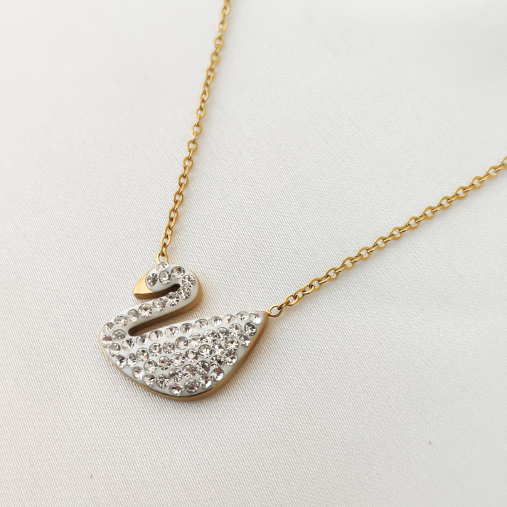 Sia Swan Necklace - Stainless Steel