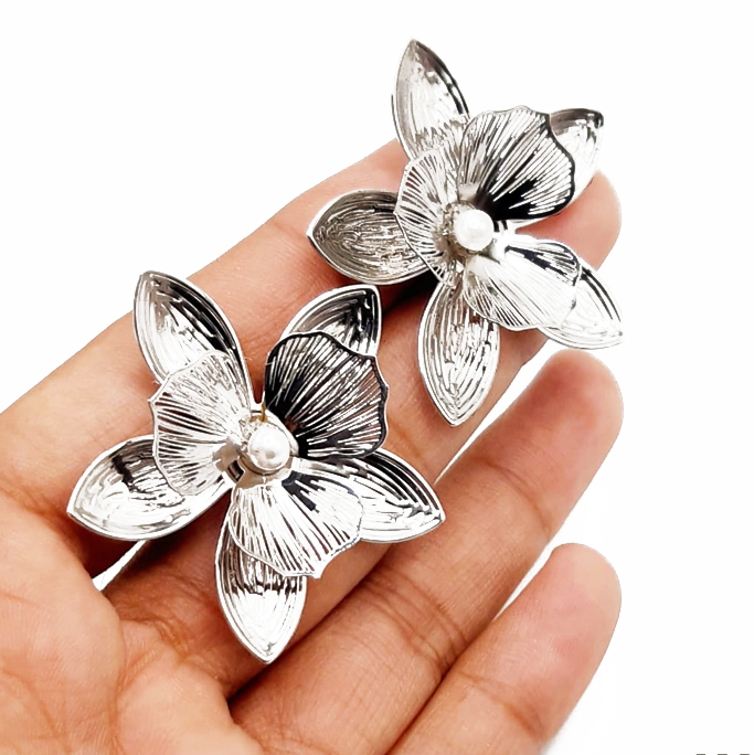 Star Shell Pearl Tops - Stainless Steel
