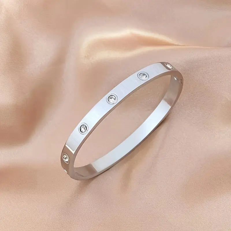 Amour Stones Slim Bracelet - Stainless Steel