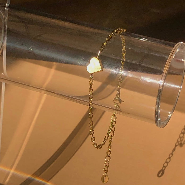 Tiny Heart Bracelet - Stainless Steel
