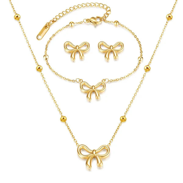 Set Bow (Bracelet + Necklace + Tops)