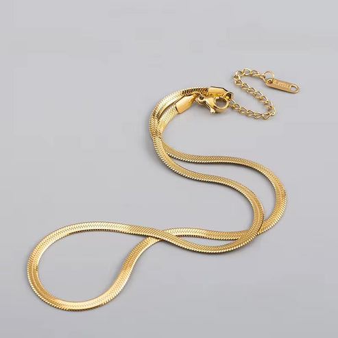 Snake Chain Necklace - Stainless Steel