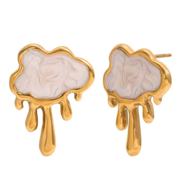 Noir Drip Earrings - Stainless Steel