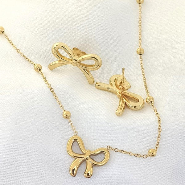 Set Bow (Bracelet + Necklace + Tops)