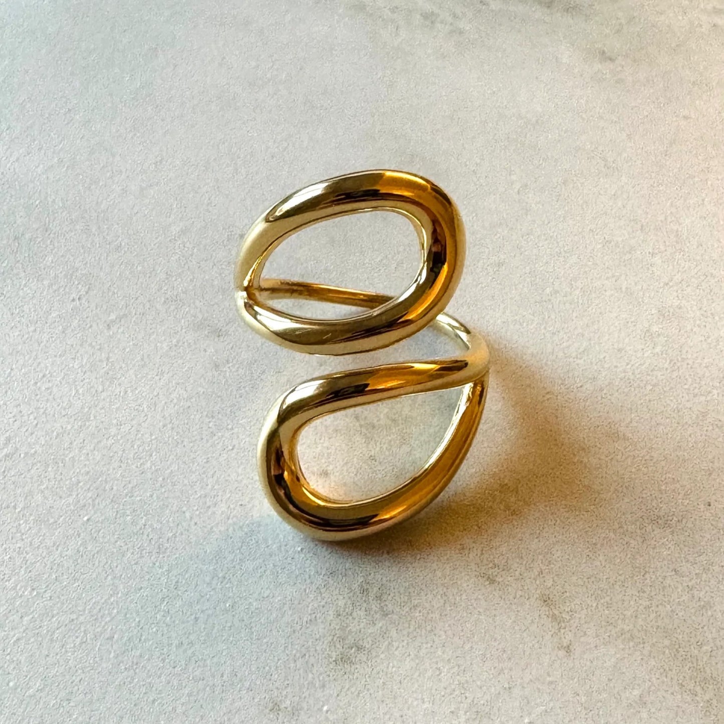 Duo Bubbly Hollow Ring - Stainless Steel