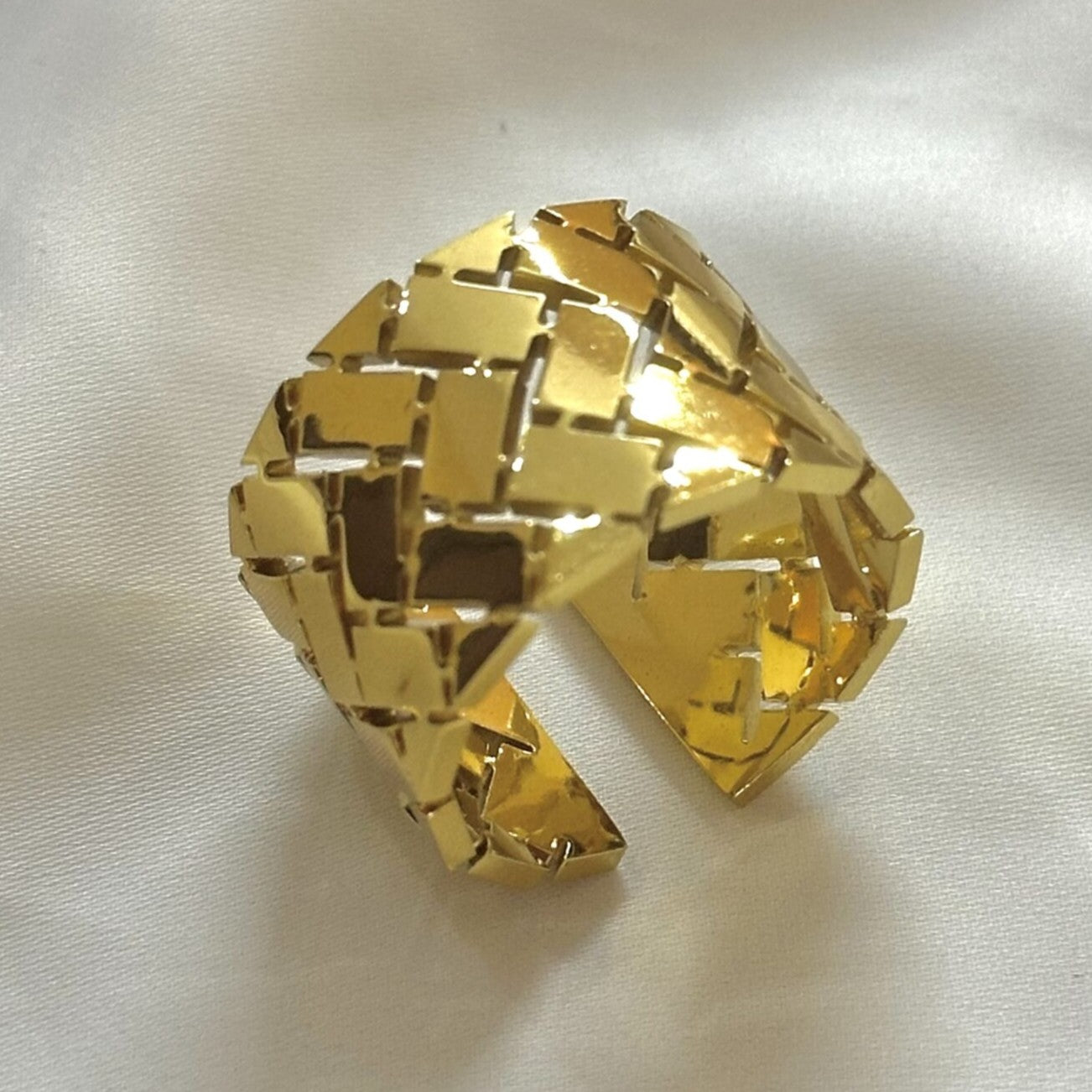 Rectangle Brick Ring - Stainless Steel