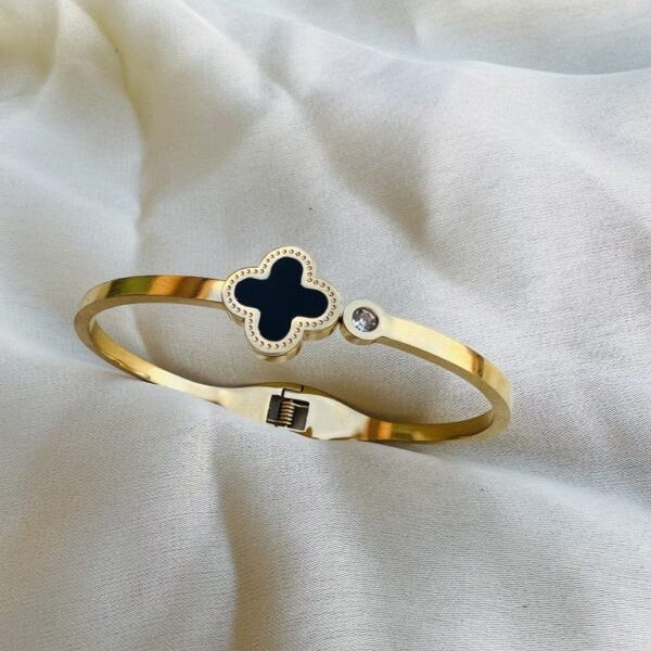 Black Clover Bracelet - Stainless Steel