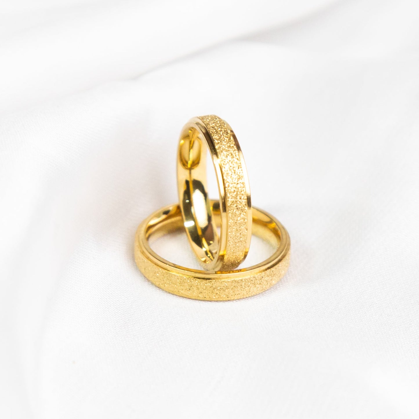 Titanium Steel Frosted Ring - Stainless Steel