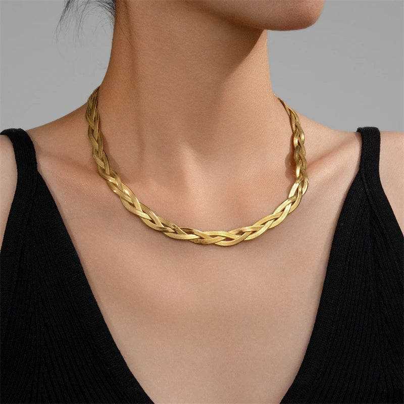 Triple Layer Snake Chain - Stainless Steel