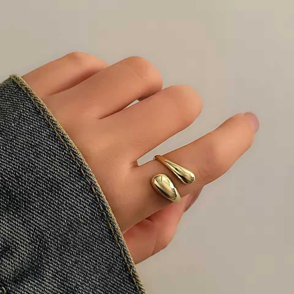 Duo Bubbly Ring - Stainless Steel