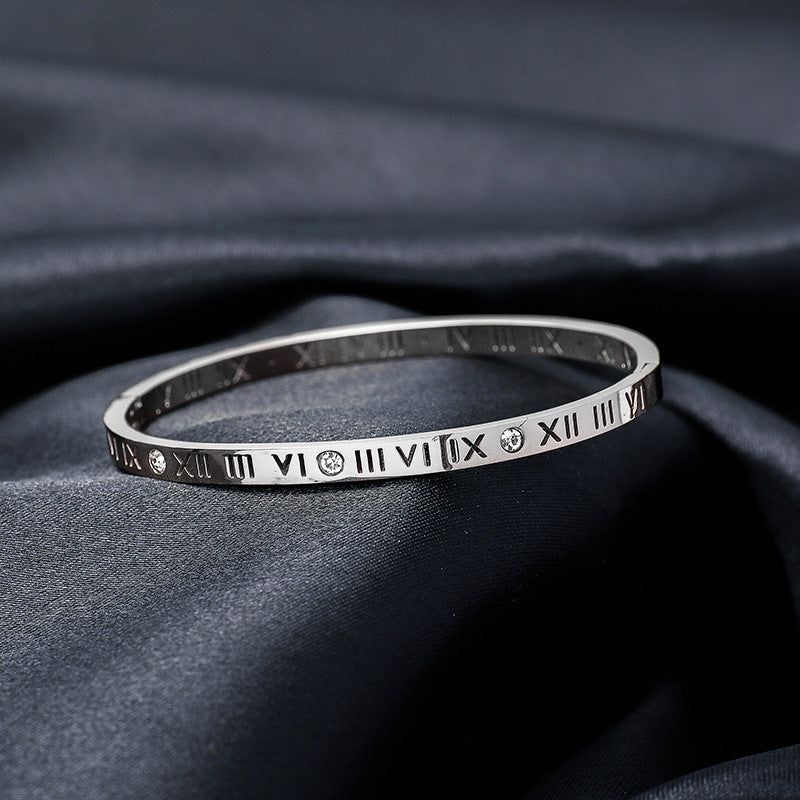 Roman Stone Handcuff - Stainless Steel
