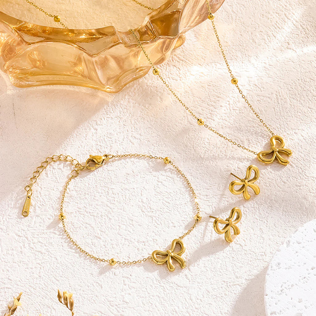 Set Bow (Bracelet + Necklace + Tops)