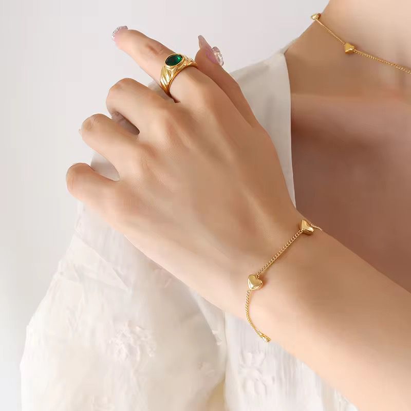 4 Heart Bracelet - Stainless Steel