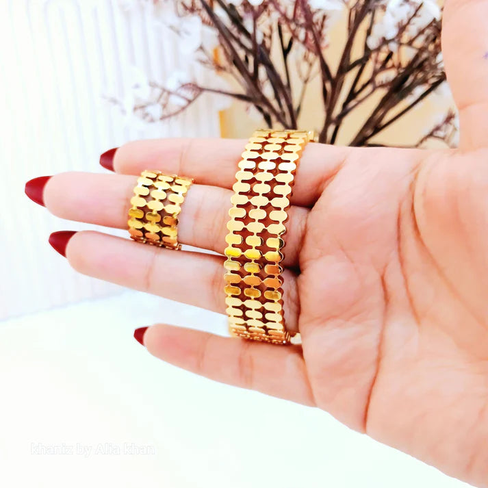 Honecomb Pattern (Bracelet + Ring)