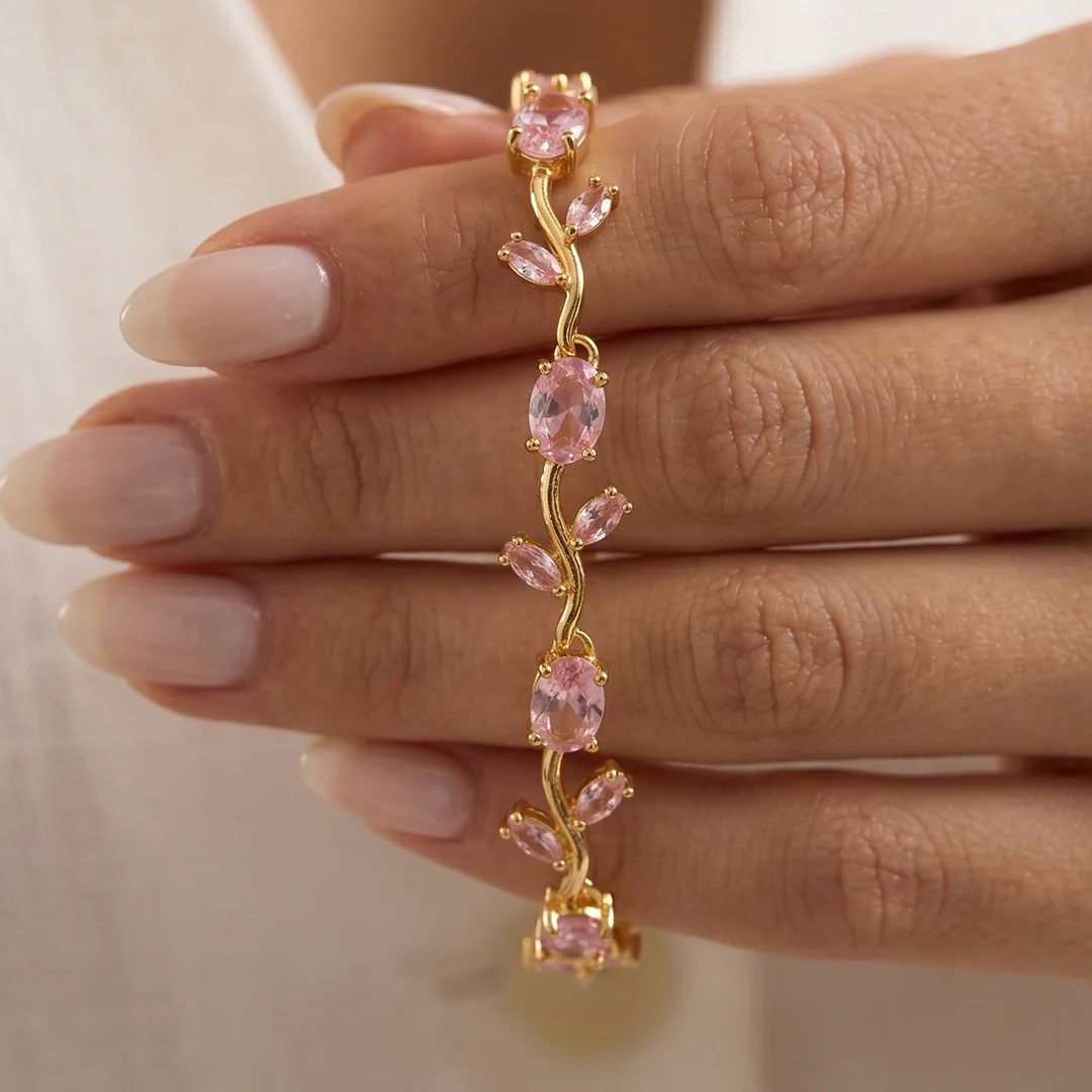 Pink Tulip Bracelet - China Gold