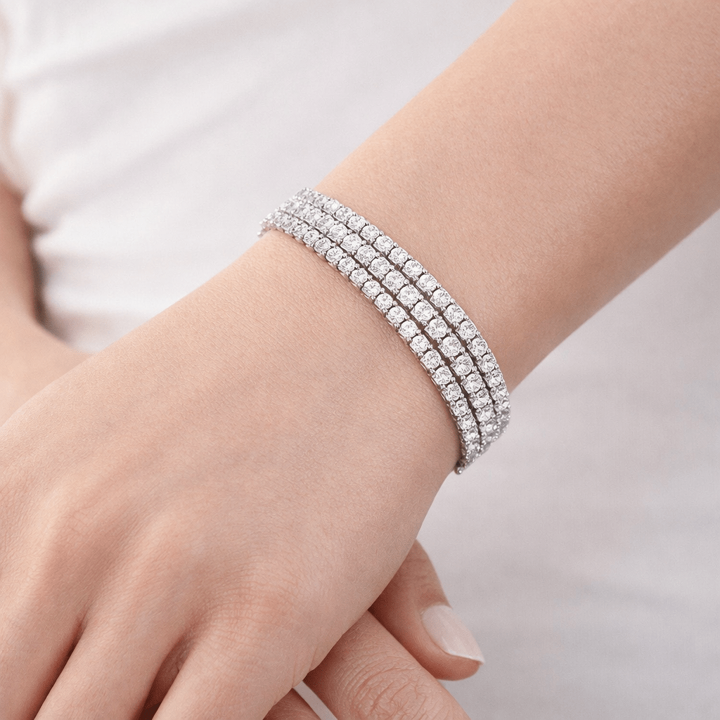 4 Strands Rubber Diamond Tennis Bracelet - China Import