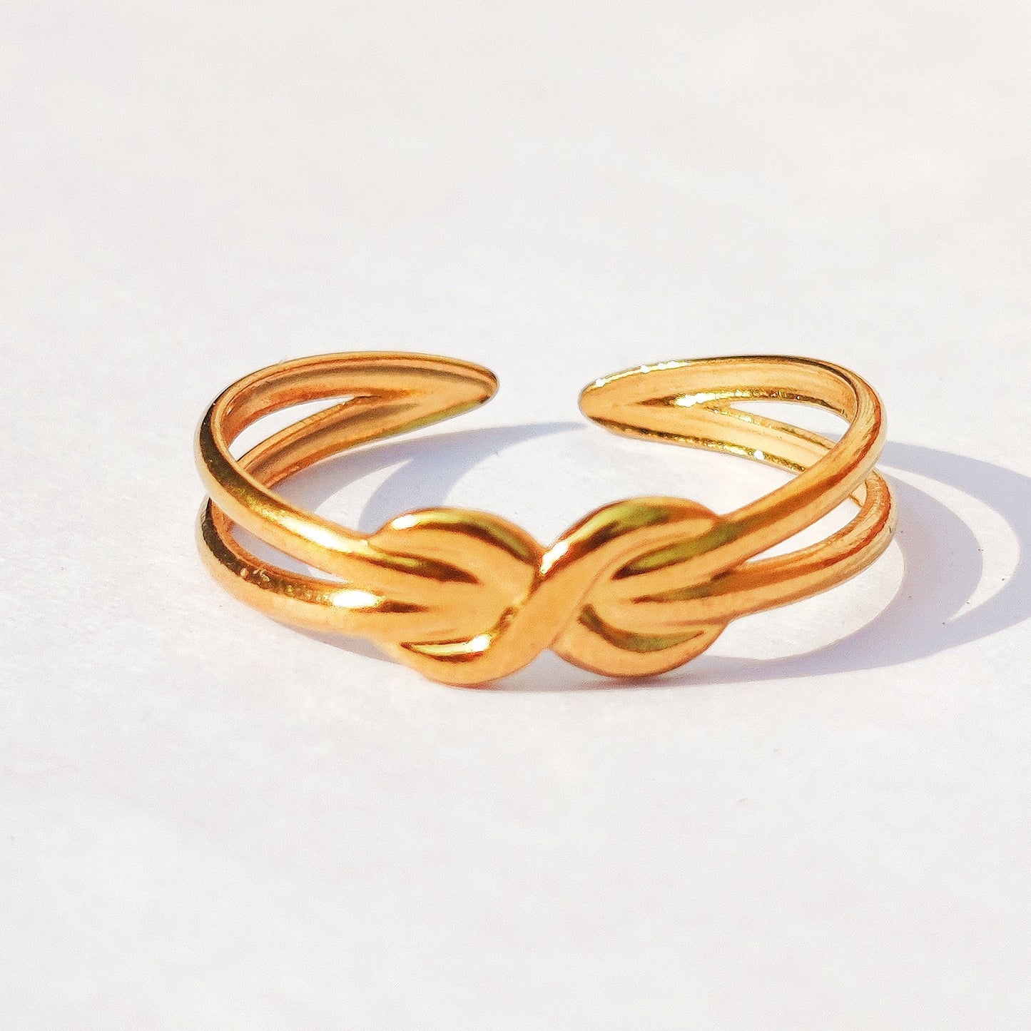 Bow Grip Adjustable Ring - Stainless Steel