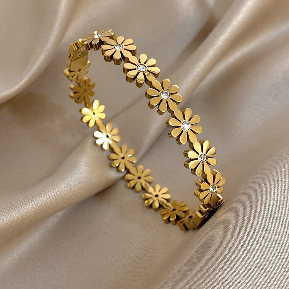 Sunflower Handcuff - Stainless Steel