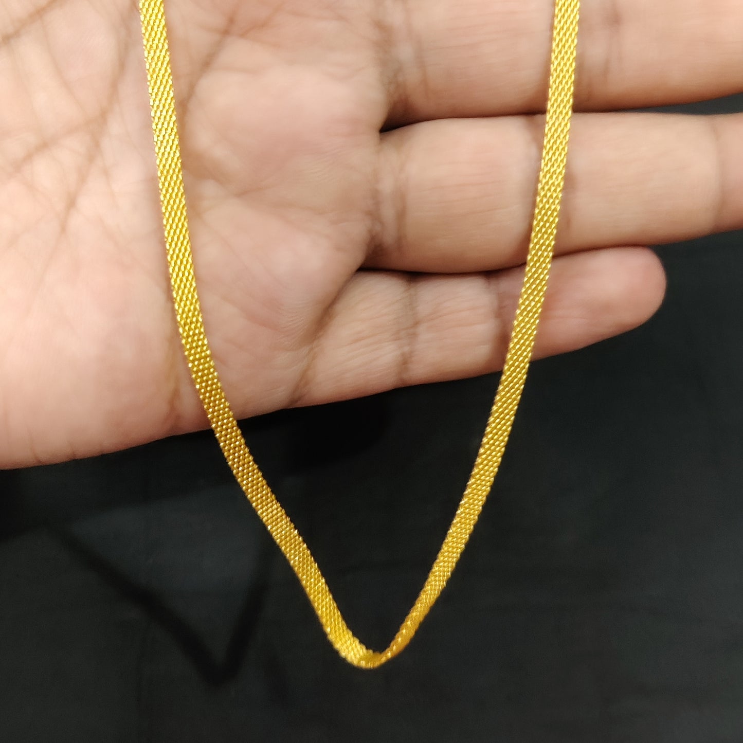 Slim Mesh Necklace - China Gold