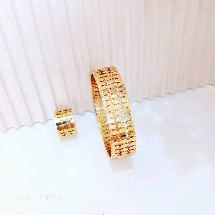 Honecomb Pattern (Bracelet + Ring)