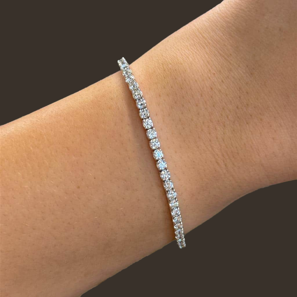 Slim Tennis Bracelet - Stainless Steel