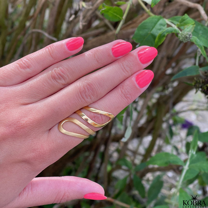 Duo Bubbly Hollow Ring - Stainless Steel