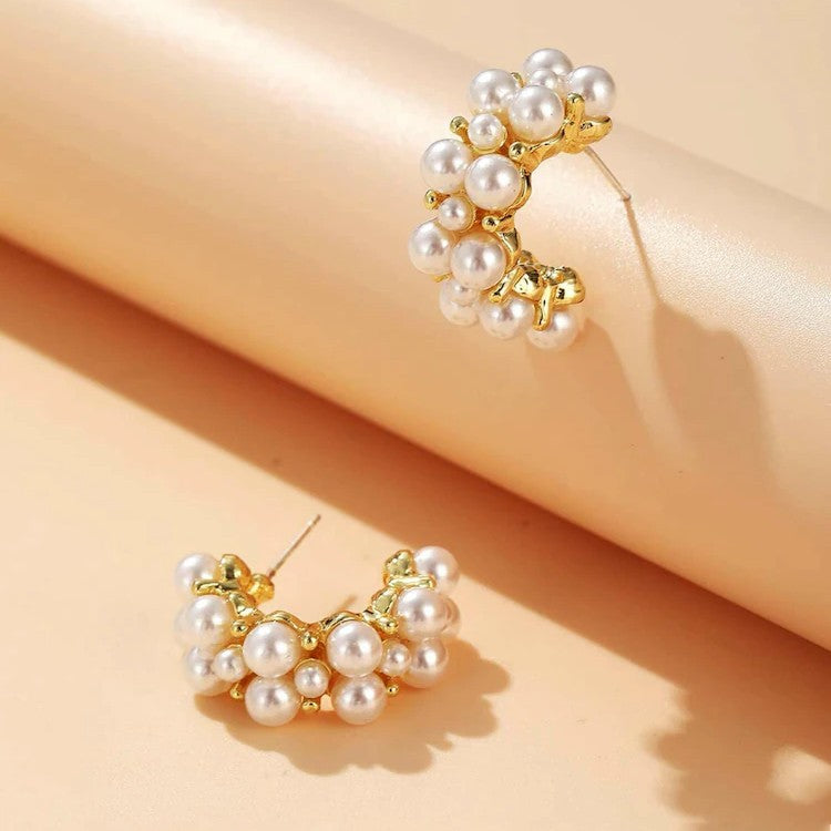 Retro Hoops Earrings - Stainless Steel