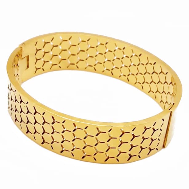 Honecomb Link Bracelet - Stainless Steel