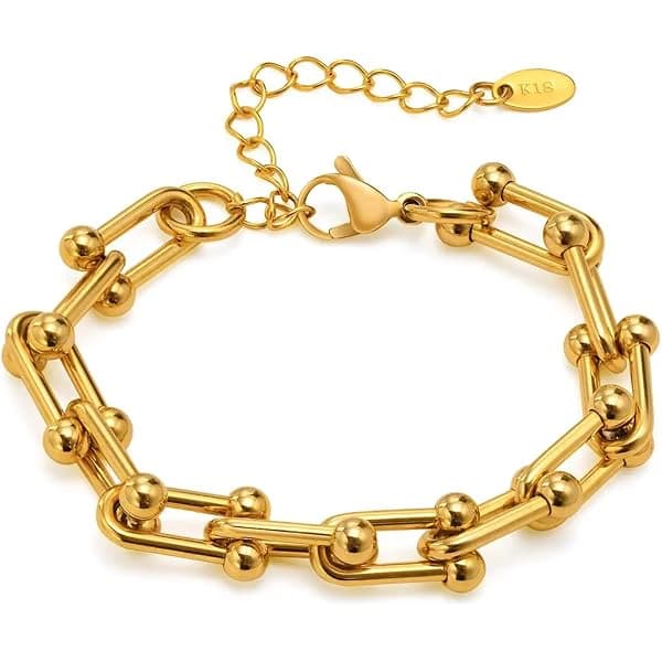 Paper Clip Link Bracelet - Stainless Steel