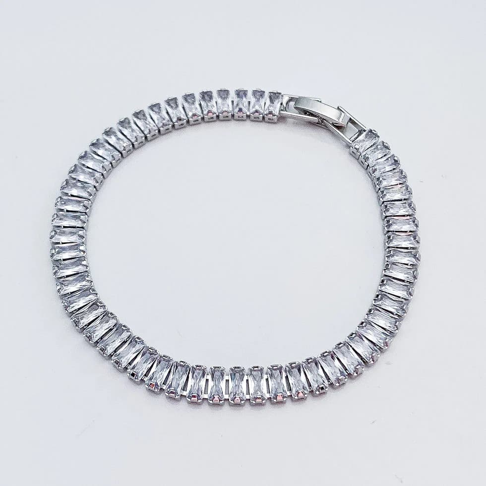 Simple Silver Tennis Bracelet
