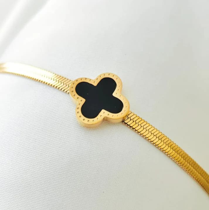 Single Clover Bracelet - Stainless Steel