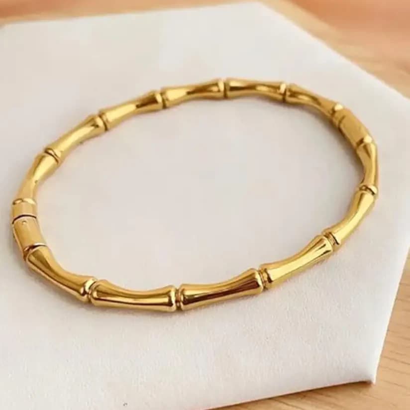 Bamboo Bracelet - Stainless Steel