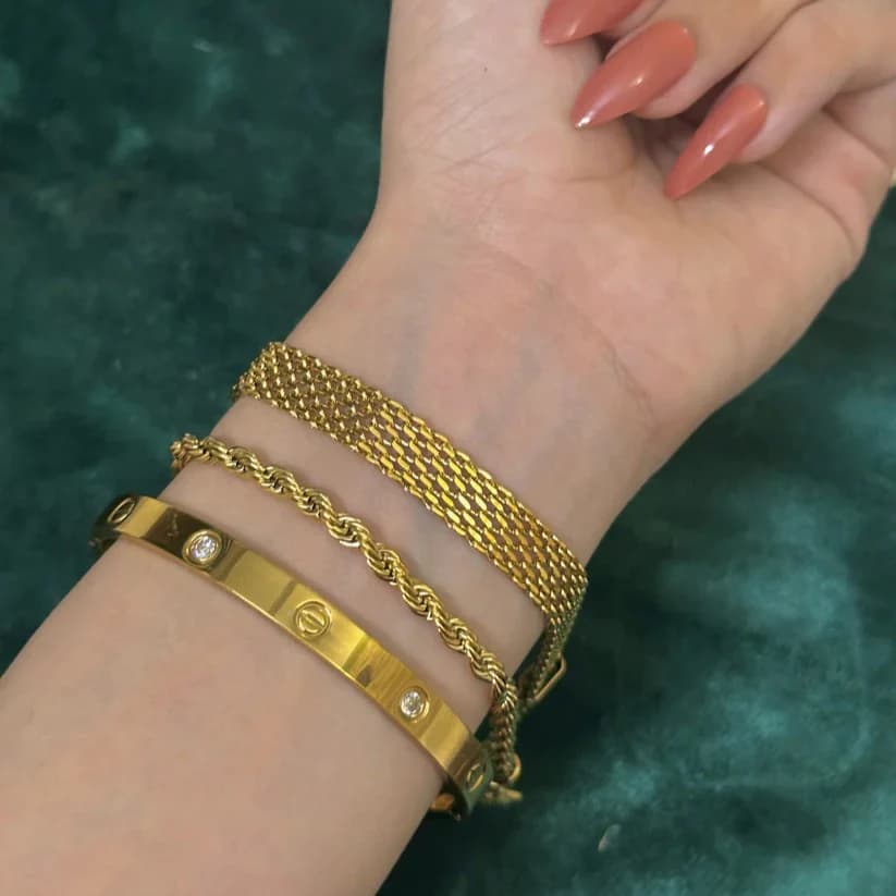 3 Bracelets (Cartier + Rowena + Milas) - Stainless Steel