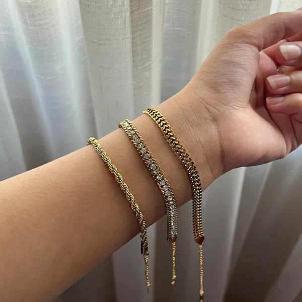 3 Bracelets (Cartier + Screw Nail + Snake) - Stainless Steel