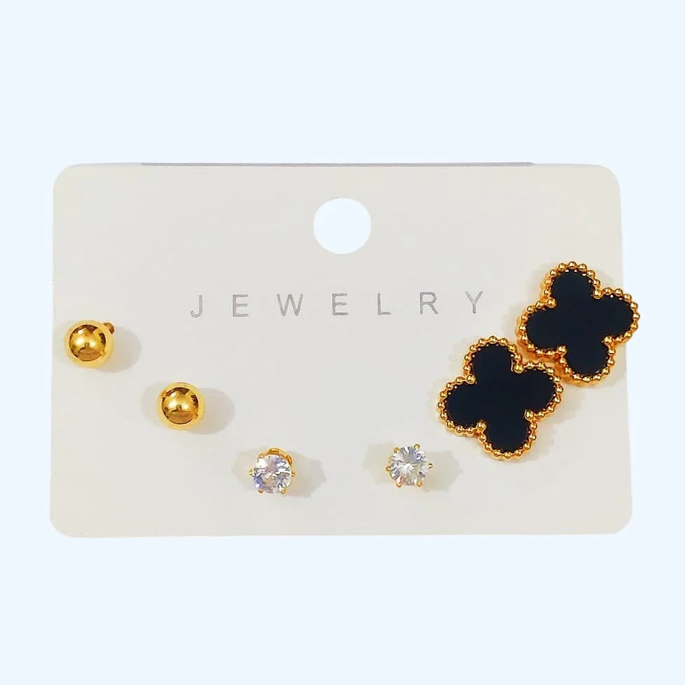 3 Tops (Black Clover + Round + Diamond) - Stainless Steel