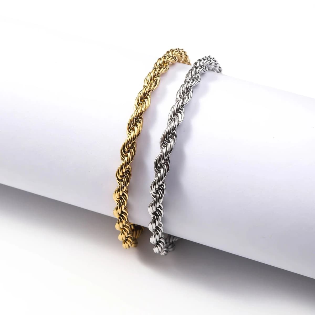 2 Milas Bracelets (Golden + Silver) - Stainless Steel