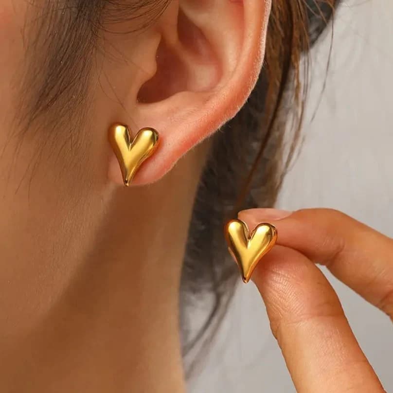Italic Heart Tops - Stainless Steel