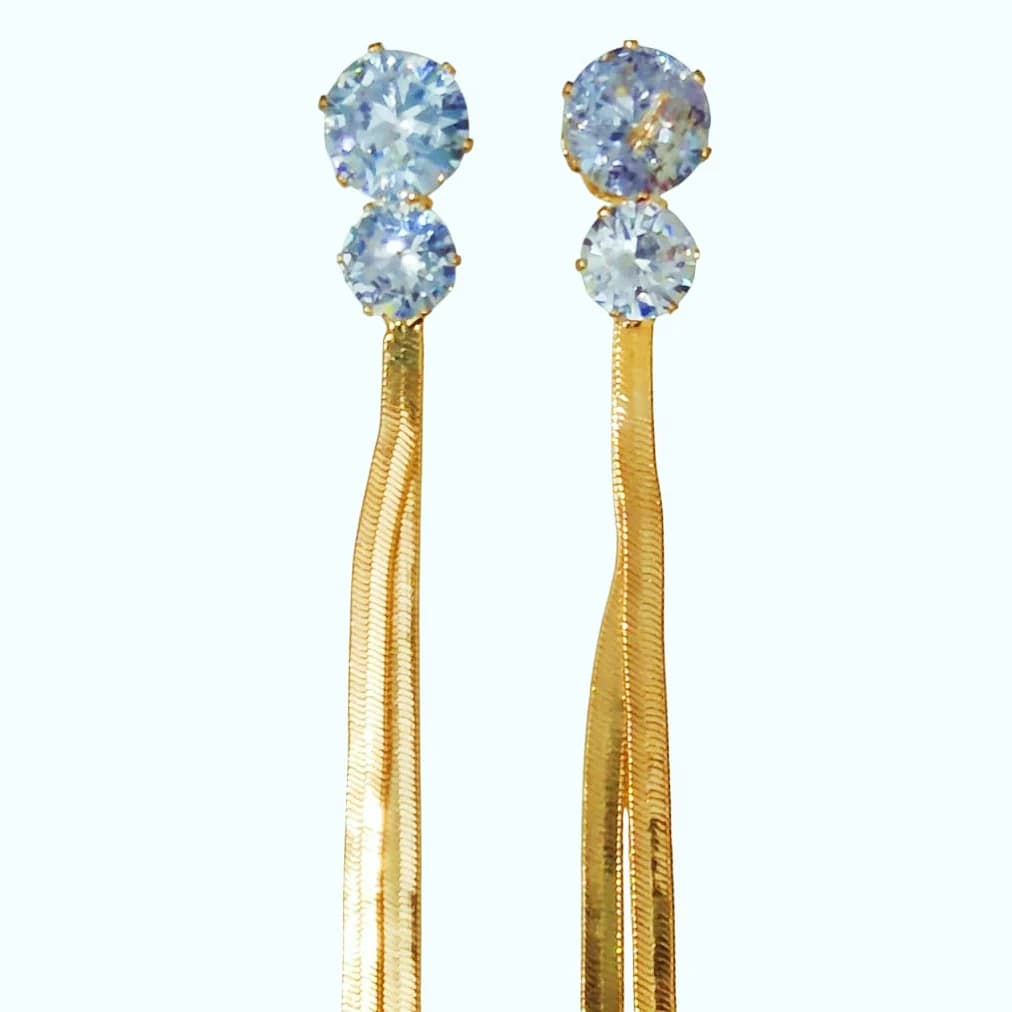 Dangling Diamond Tops - China Gold