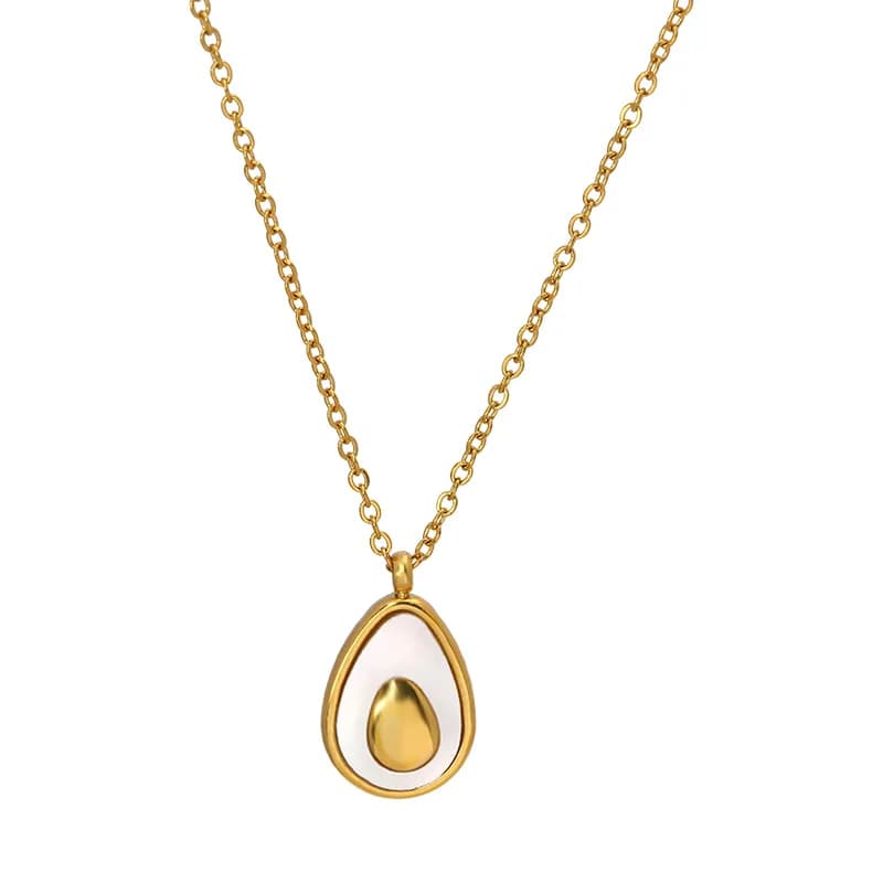 Avocado Charm Necklace - Stainless Steel