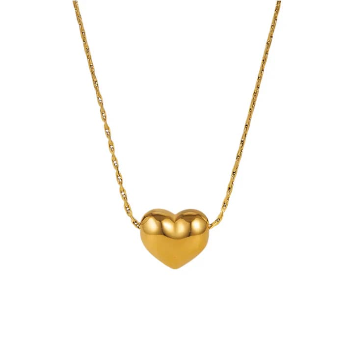 Mini Heart Necklace - Stainless Steel