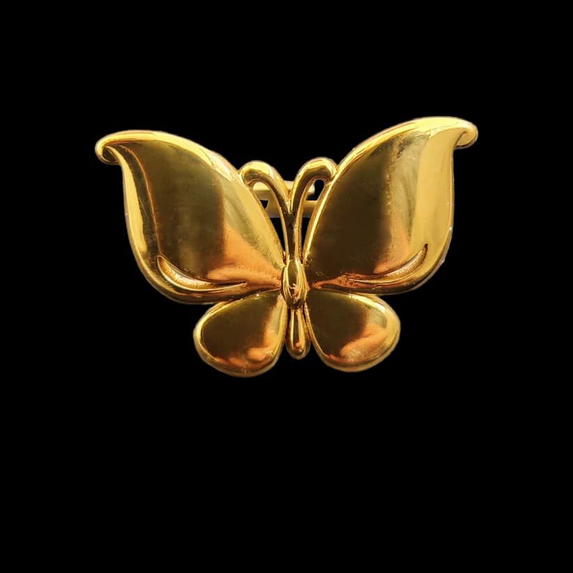 Butterfly Adjustable Ring - Stainless Steel