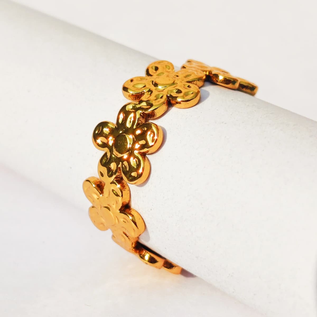 Columbine Adjustable Ring - Stainless Steel