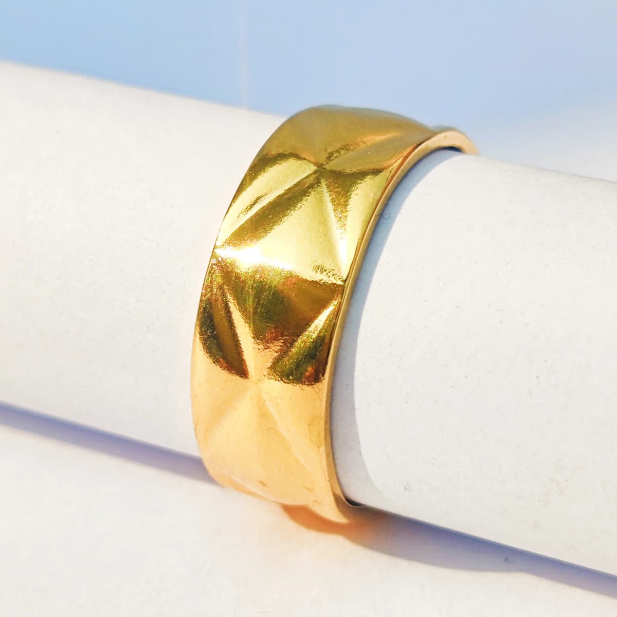 Geometric Adjustable Ring - Stainless Steel
