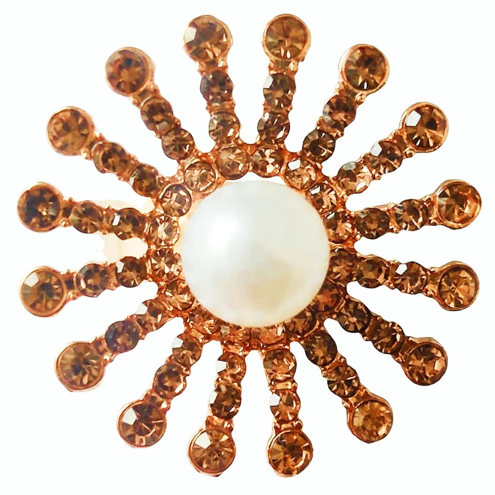 Golden Stud Spiral Adjustable Ring - China Gold