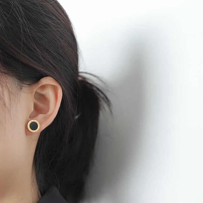 Roman Medallion Studs - Stainless Steel