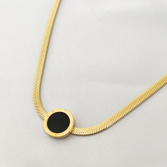 Roman Snake Chain Necklace - Stainless Steel