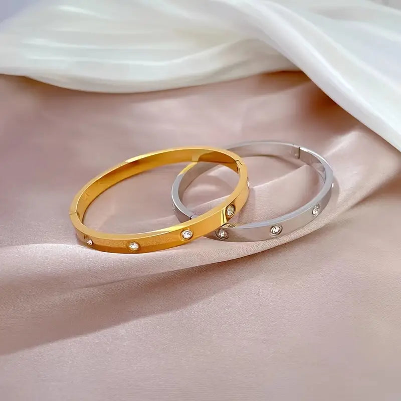 Amour Stones Slim Bracelet - Stainless Steel