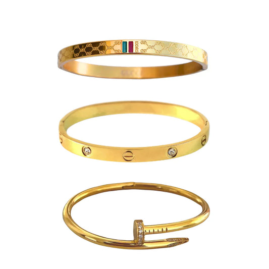 3 Bracelets (Gucci + Cartier + Screw Nail)