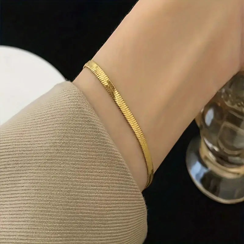Snake Chain Bracelet - Stainless Steel